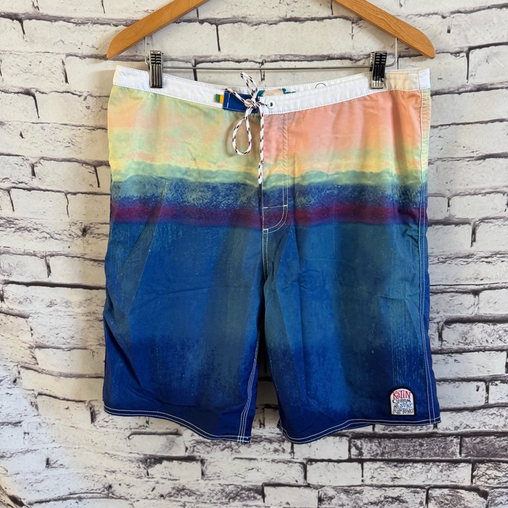 Katin Sunset Custom Surf Trunks SZ 34
